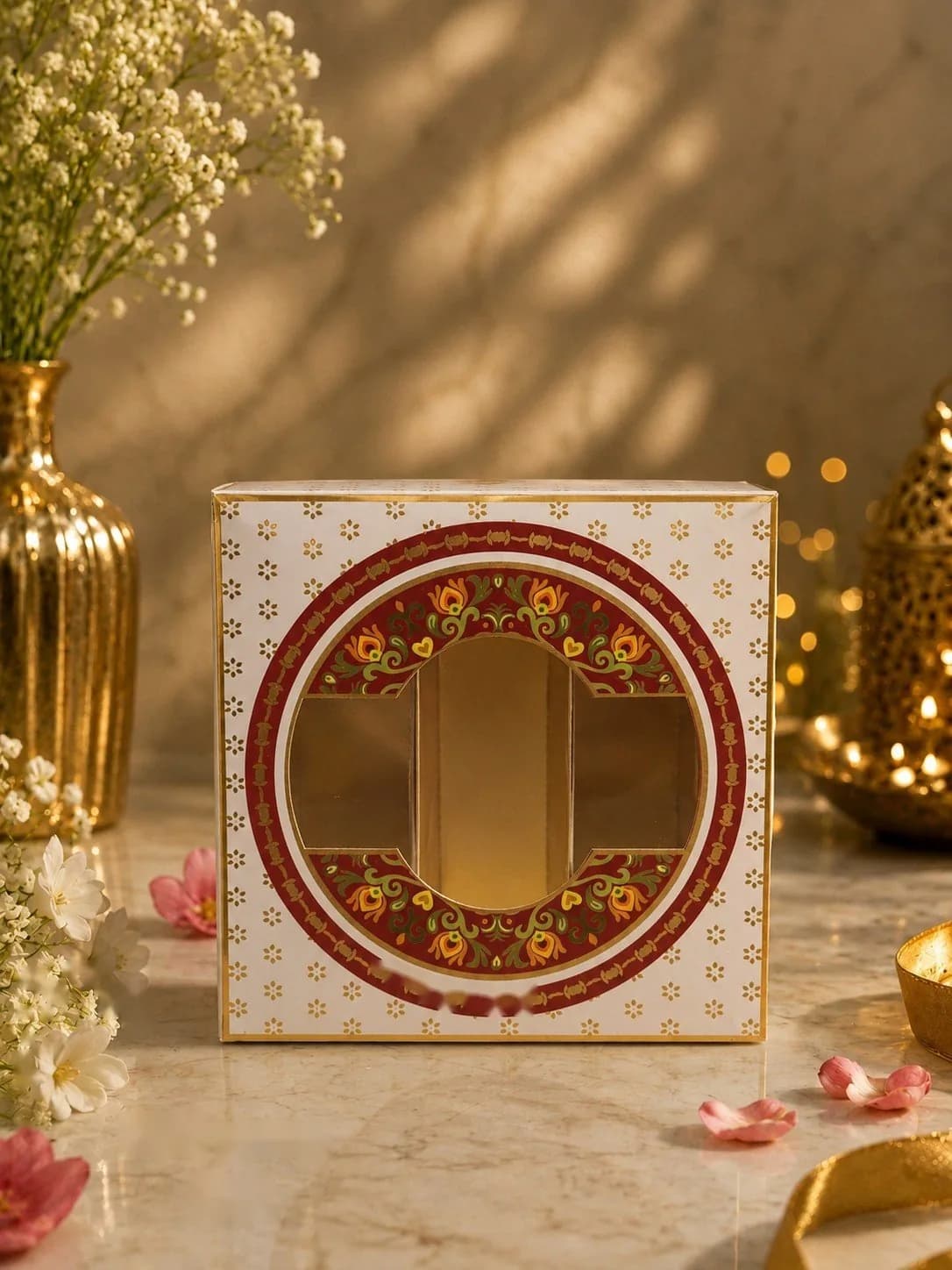 Rangoli Ring Mithai Box 250 g, code NB-M250-03